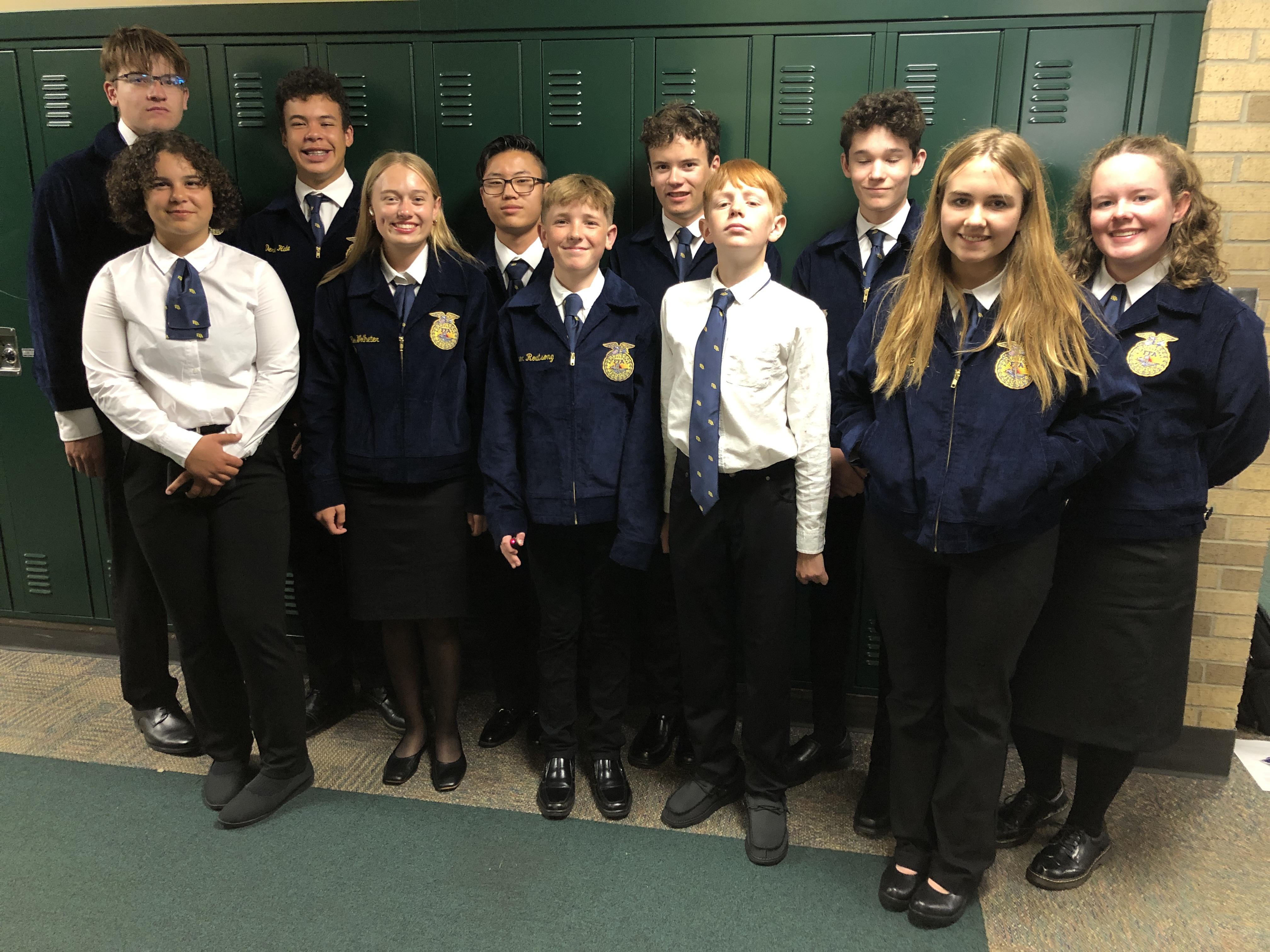 FFA students in jackets